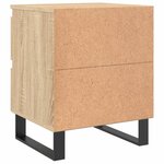 vidaXL Tables de chevet 2 Pièces chêne sonoma 40x35x50 cm bois ingénierie
