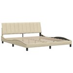vidaXL Cadre de lit sans matelas Hanko crème 180x200 cm tissu