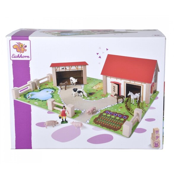 Simba Toys 100004309 - Eichhorn Ferme en bois avec Accessoires