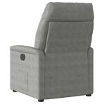 vidaXL Fauteuil inclinable gris foncé tissu microfibre