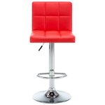 vidaXL Tabourets de bar lot de 2 rouge similicuir