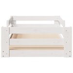 vidaXL Cadre de lit sans matelas blanc 90x190 cm bois de pin massif