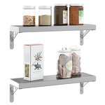 vidaXL Supports d'étagères 4Pièces 15x2 5x11 5cm argenté acier inoxydable