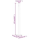 vidaXL Auvent latéral rétractable de patio 180x600 cm Crème