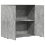 vidaXL Buffet gris béton 79x38x80 cm bois d'ingénierie