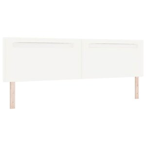 vidaXL Tête de lit LED Blanc 200 cm Cuir synthétique