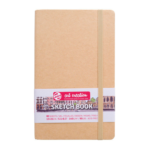 Carnet croquis 13x21cm - 80 feuilles - 140g - kraft - royal talens