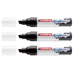 Marqueur Acrylique 5000 Noir Pointe Large 5-10 mm x 3 EDDING