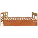 vidaXL Cadre de lit sans matelas cire marron 200x200cm bois pin massif