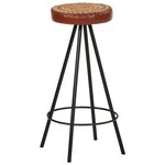 vidaXL Tabourets de bar lot de 4 cuir véritable
