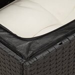 vidaXL Salon de jardin 12 Pièces avec coussins noir résine tressée