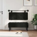 vidaXL Tête de lit suspendue Noir Simili cuir