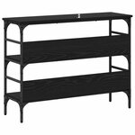 vidaXL Table console Chêne noir 100 x 32 x 75 cm Bois d'ingénierie