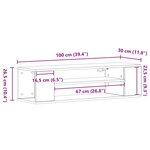 vidaXL Meuble TV Beige 100 x 30 x 26 5 cm Bois d'ingénierie