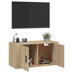 vidaXL Meuble TV mural Chêne Sonoma 80x34 5x40 cm