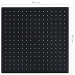 vidaXL Pomme de douche pluie Acier inoxydable 40x40 cm Carrée Noir