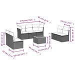 vidaXL Salon de jardin 8 Pièces avec coussins noir résine tressée
