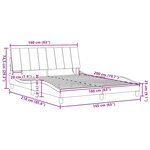vidaXL Cadre de lit sans matelas bleu 160x200 cm tissu