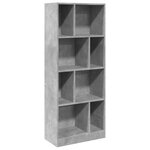 vidaXL Bibliothèque gris béton 57x28 5x141 cm bois d'ingénierie