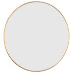 vidaXL Miroir mural Doré Ø 50 cm Rond