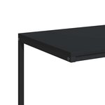 vidaXL Table d'appoint avec roues noir 55x35x70 cm bois d'ingénierie