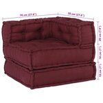 vidaXL Canapé modulaire 2 Pièces Marron 70 x 70 x 56 cm tissu