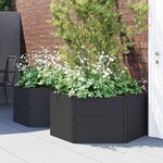 vidaXL Jardinières de jardin 2 Pièces anthracite PP