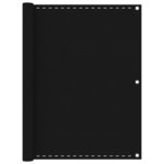 vidaXL Écran de balcon Noir 120x500 cm PEHD