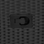 vidaXL Chaise inclinable de jardin avec coussins noir résine tressée