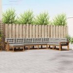 vidaXL Ensemble de canapés d'extérieur 8 Pièces Gris Naturel et Clair