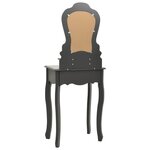 vidaXL Ensemble de coiffeuse avec tabouret Gris 50x59x136 cm Paulownia