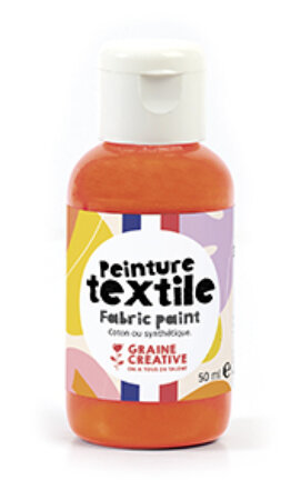 Peinture Textile Orange Fluo 50 ml
