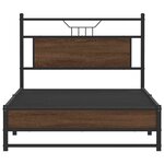 vidaXL Cadre de lit sans matelas chêne marron 100x190 cm
