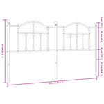 vidaXL Tête de lit métal noir 160 cm