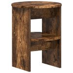vidaXL Meuble d'appoint 2 Pièces Chêne Fumé Ø40 x 50 cm Bois d’ingénierie