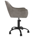 vidaXL Chaise pivotante de salle à manger Gris clair Velours