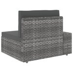 vidaXL Salon de jardin 10 Pièces Résine tressée Gris