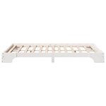 vidaXL Cadre de Lit Blanc 140x190 cm en Pin Massif