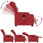 vidaXL Fauteuil de massage inclinable électrique rouge similicuir