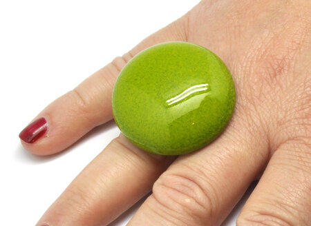 Bague céramique grand modèle Vert pomme