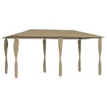 vidaXL Belvédère avec revêtement de poteaux 2 98x5 3x2 59 m 160 g/m²