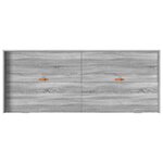 vidaXL Cadre de lit avec rangement avec tiroir Gris Sonoma 75 x 190 cm