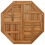 vidaXL Dessus de table 90x90x2 5 cm octogonal bois de teck massif