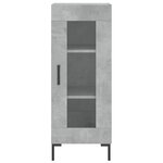 vidaXL Buffet Gris béton 34 5x34x90 cm Bois d'ingénierie