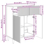 vidaXL Buffet Chêne artisanal 66 x 34 5 x 90 cm Bois d'ingénierie