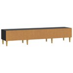 vidaXL Meuble TV 147 x 34 5 x 30 cm Noir Bois d'ingénierie