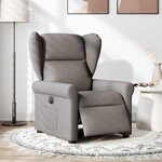 vidaXL Fauteuil inclinable électrique Taupe Tissu