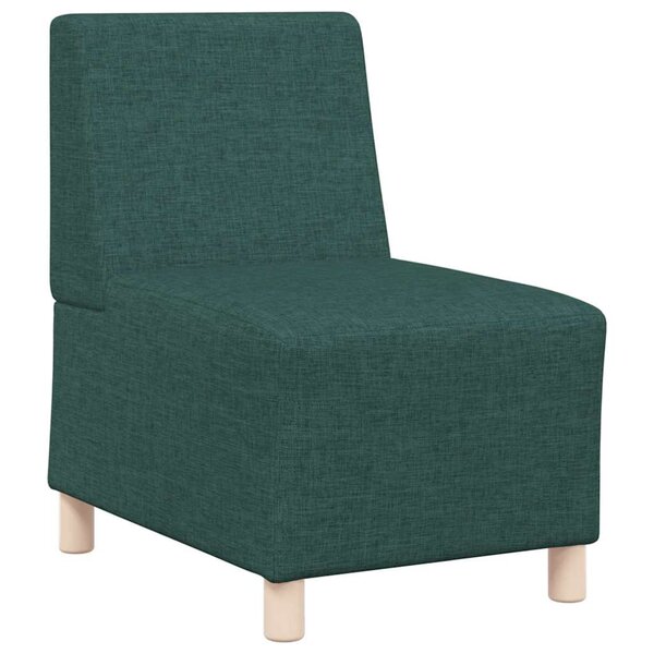 vidaXL Canapé modulaire sans accoudoirs Vert foncé 55 cm Tissu