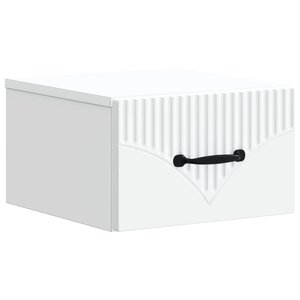 vidaXL Cabinet de chevet mural avec tiroir Blanc 34 5 x 33 x 20 cm