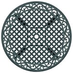 vidaXL Table de jardin vert Ø90x75 cm aluminium coulé